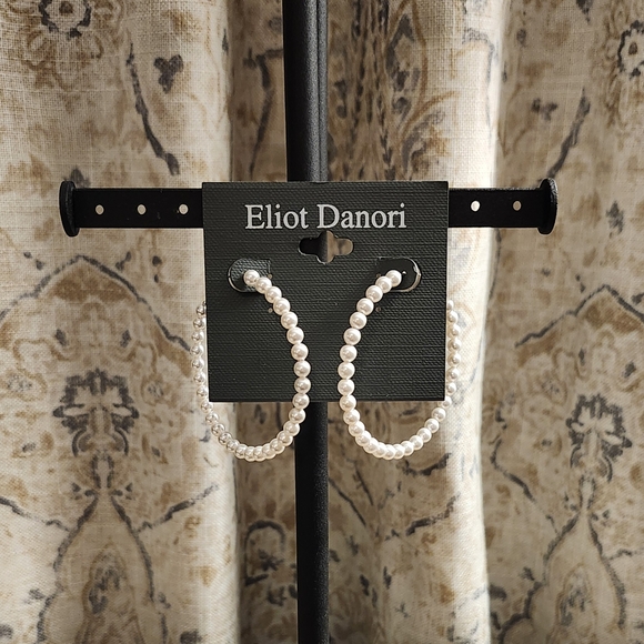 Eliot Danori Accessories - Eliot Danori Pearl Hoop Earrings